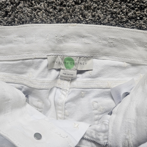 Stella McCartney White Star Embroidered Jeans Size 27 | Made in Italy Designer - Picture 4 of 9